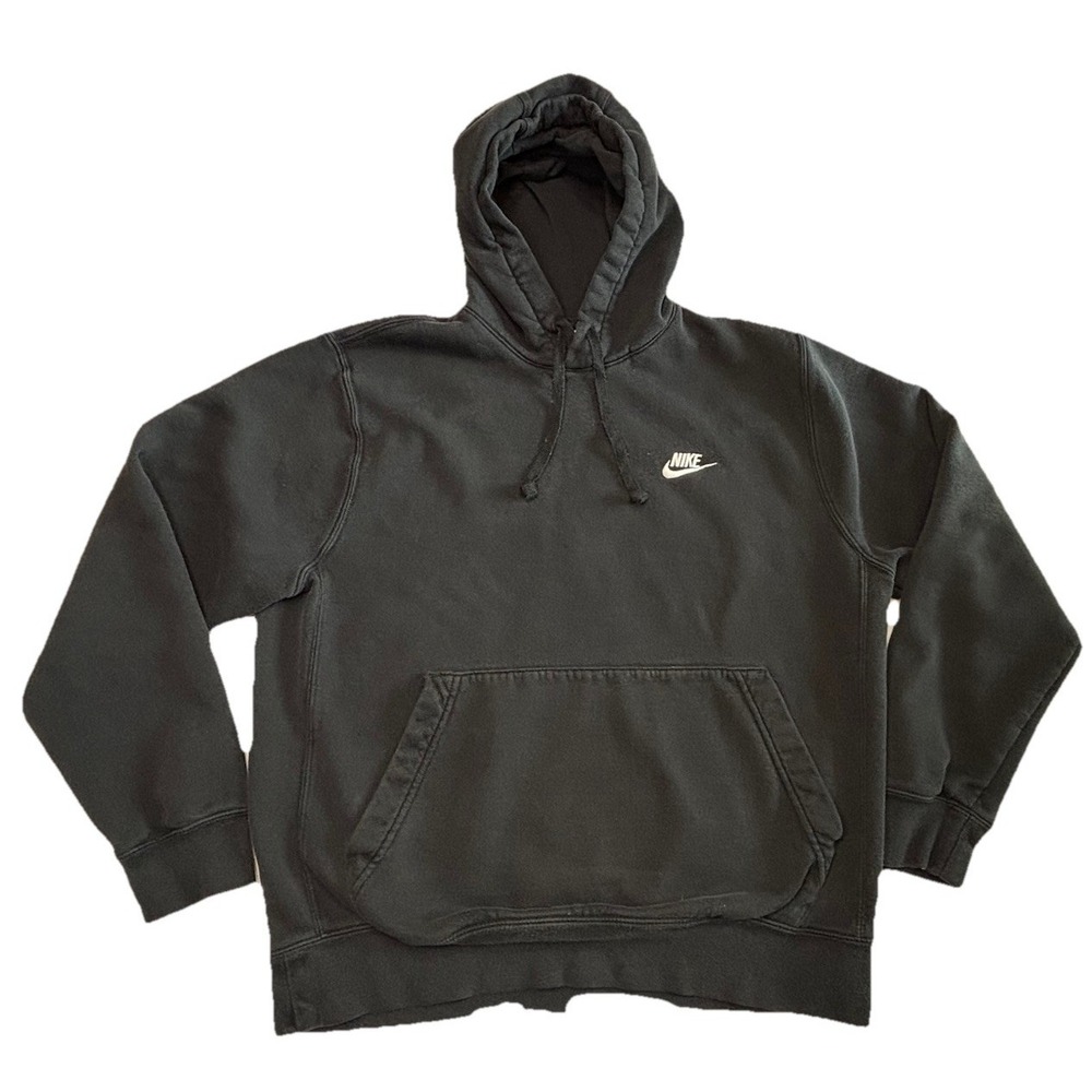 Nike Men's Black Pullover Hoodie BV2654-010 Swoosh Logo Fleece‎ Sweatshirt M